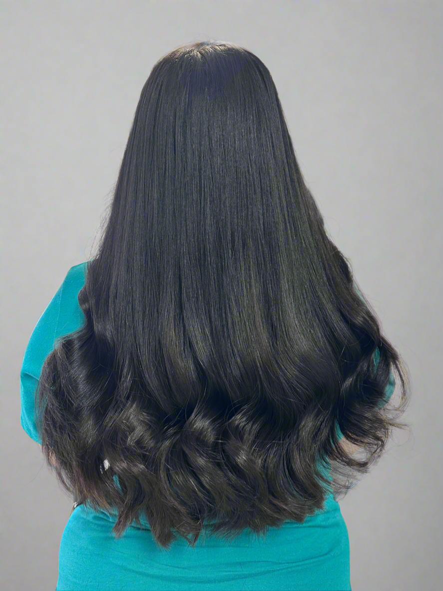 Cabello con aplicación