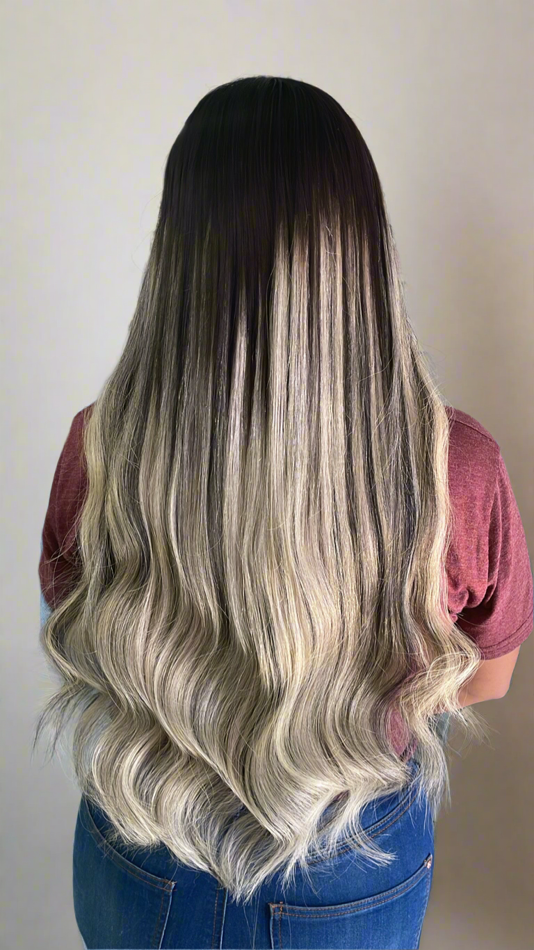Cabello con aplicación